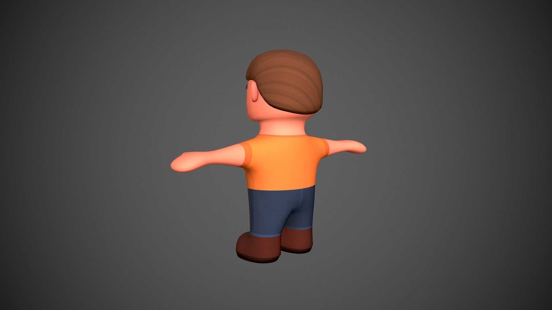 Cartoony Character Low-poly 3D model_6