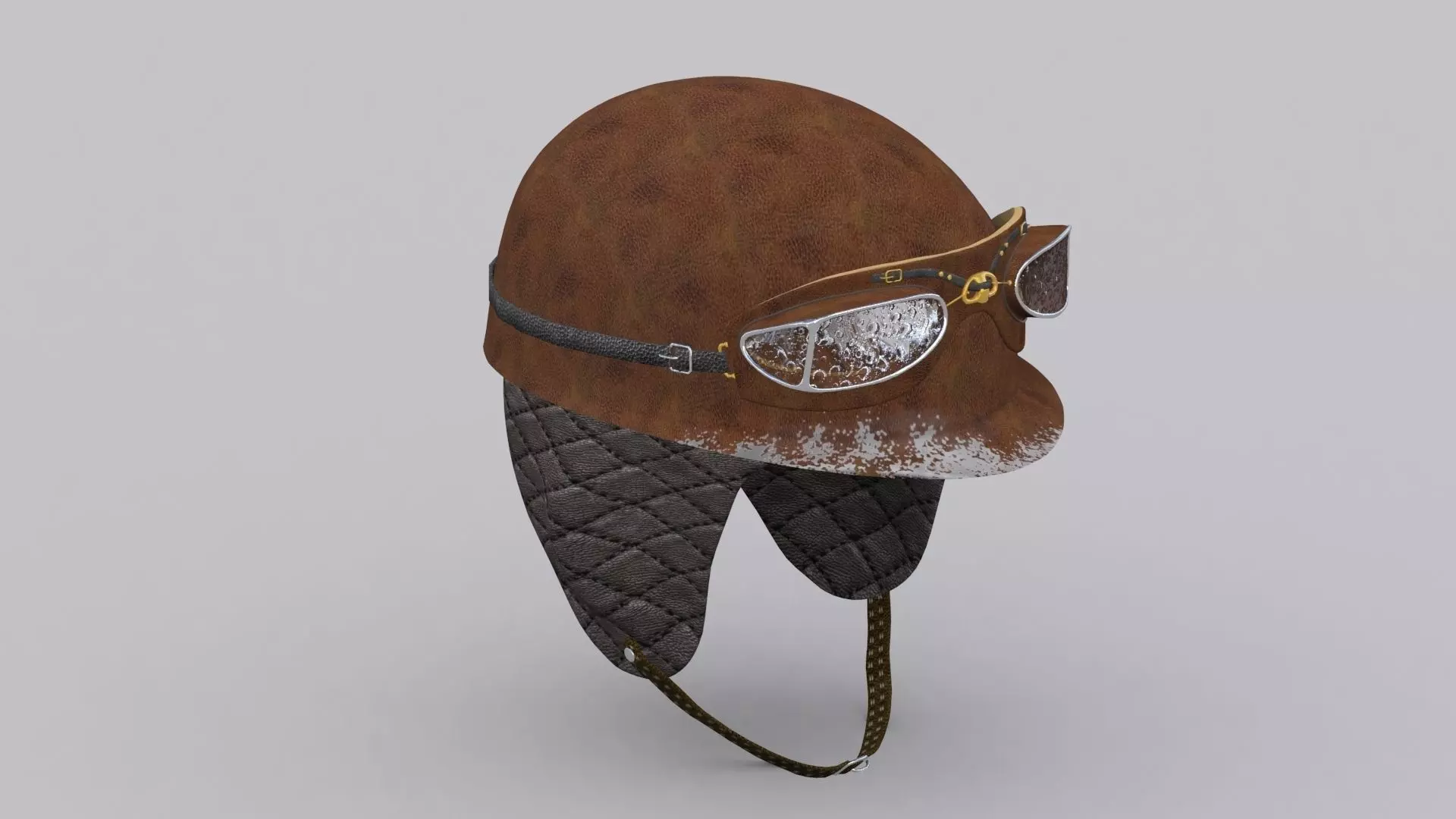 1955 DRIVER HELMET Low-poly 3D model_0