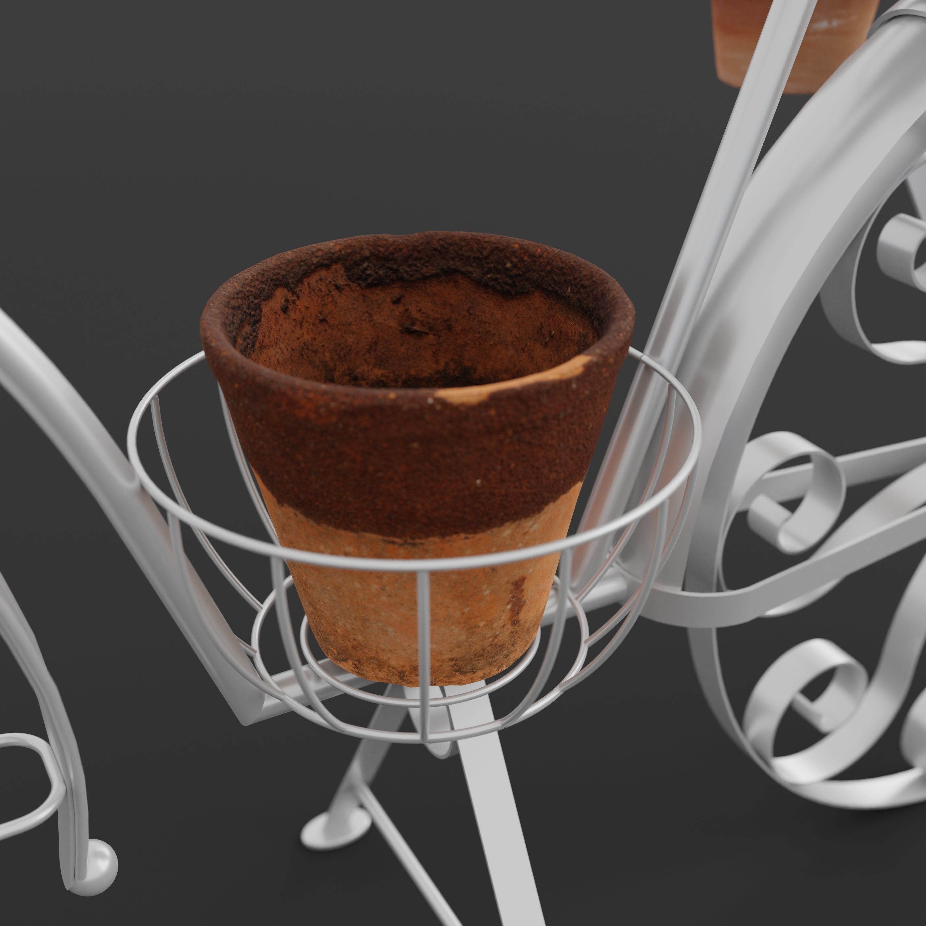 Garden Bicycle with flower pots 3D model_4