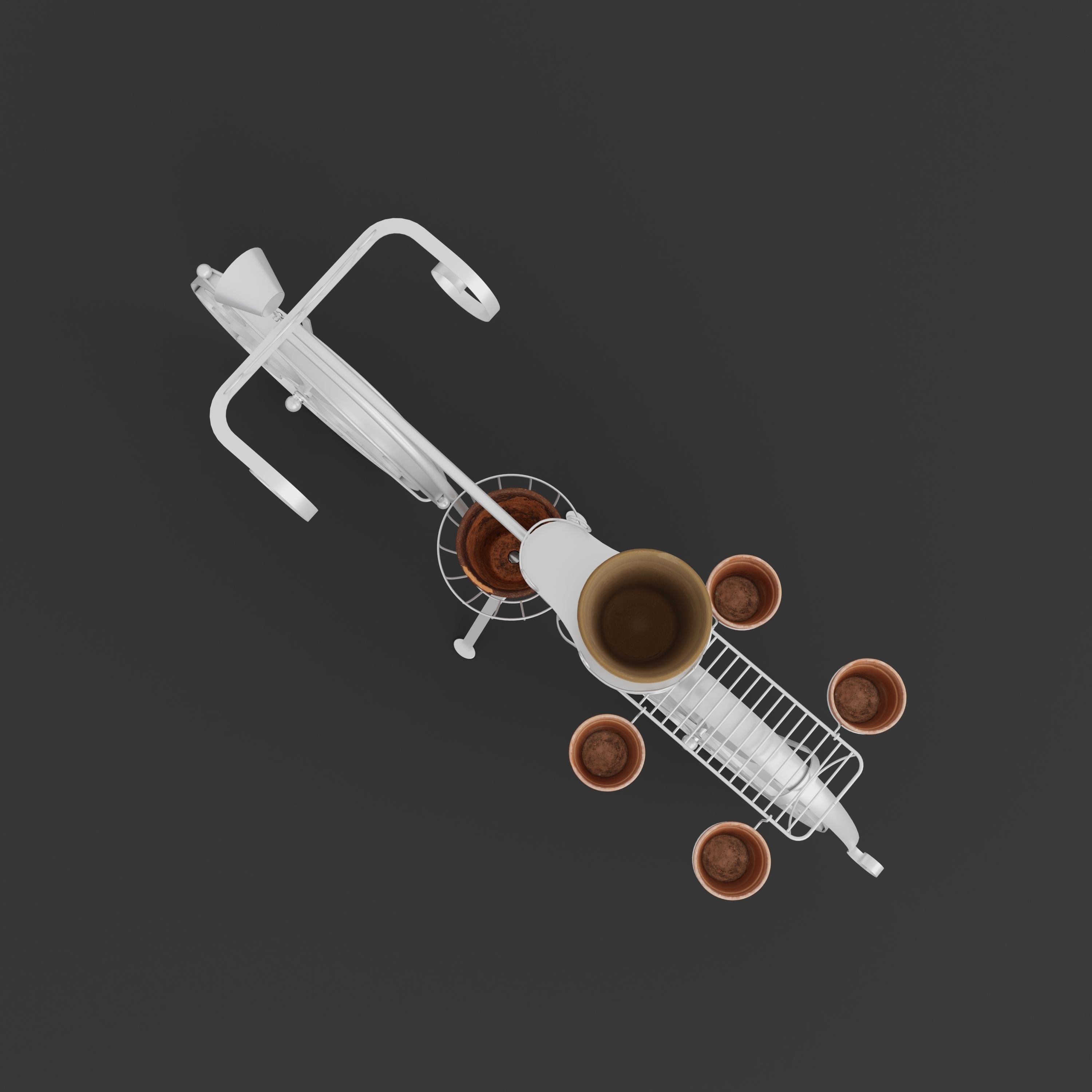 Garden Bicycle with flower pots 3D model_5