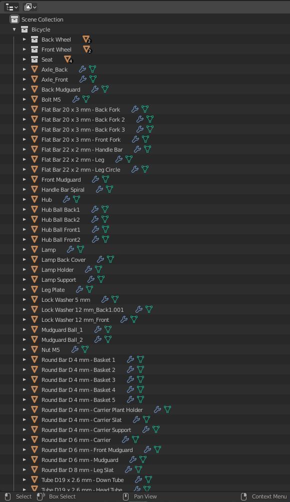 Garden Bicycle with flower pots 3D model_11