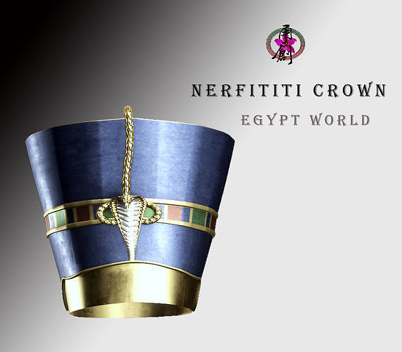 Egypt World - Nefertiti Crown Low-poly 3D model