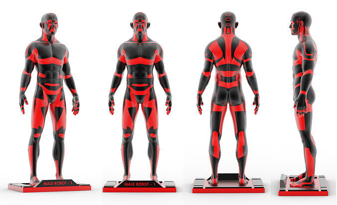 Male Robot 01 - MR01 3D print model
