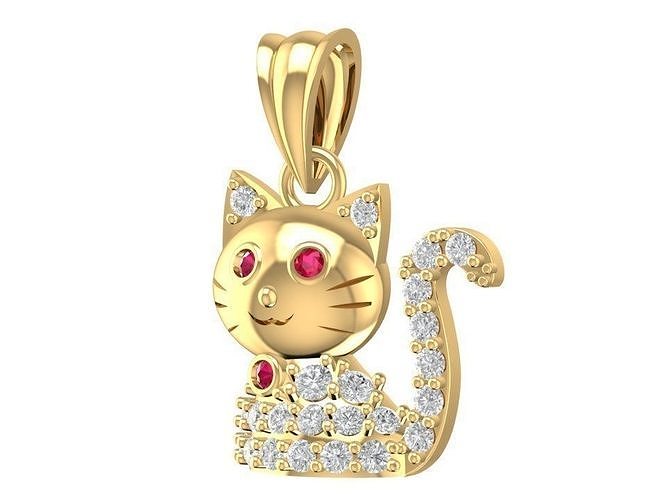 lucky cat pendant 1619 3D print model