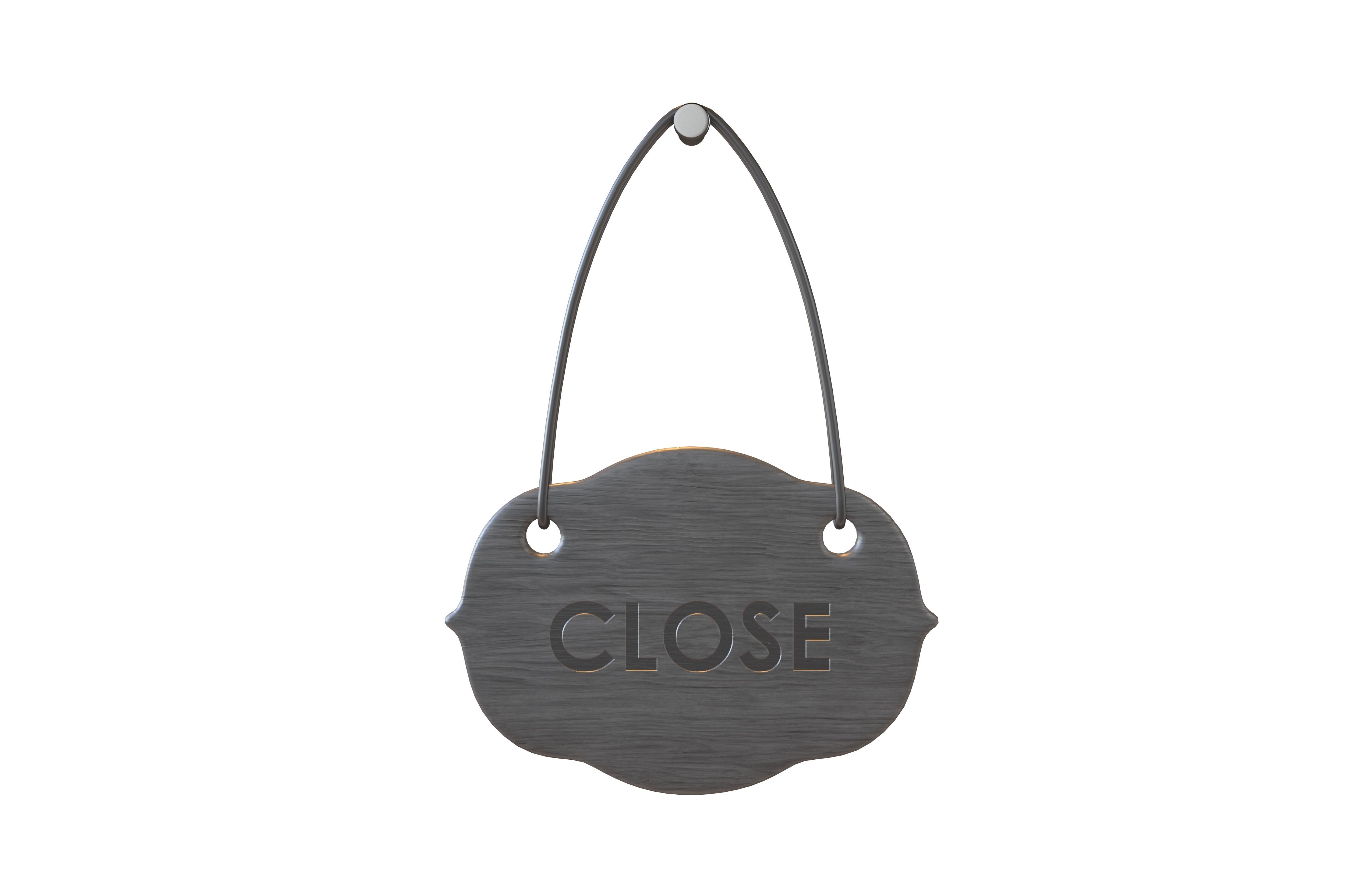 Sign Board v1 006 Low-poly 3D model_1