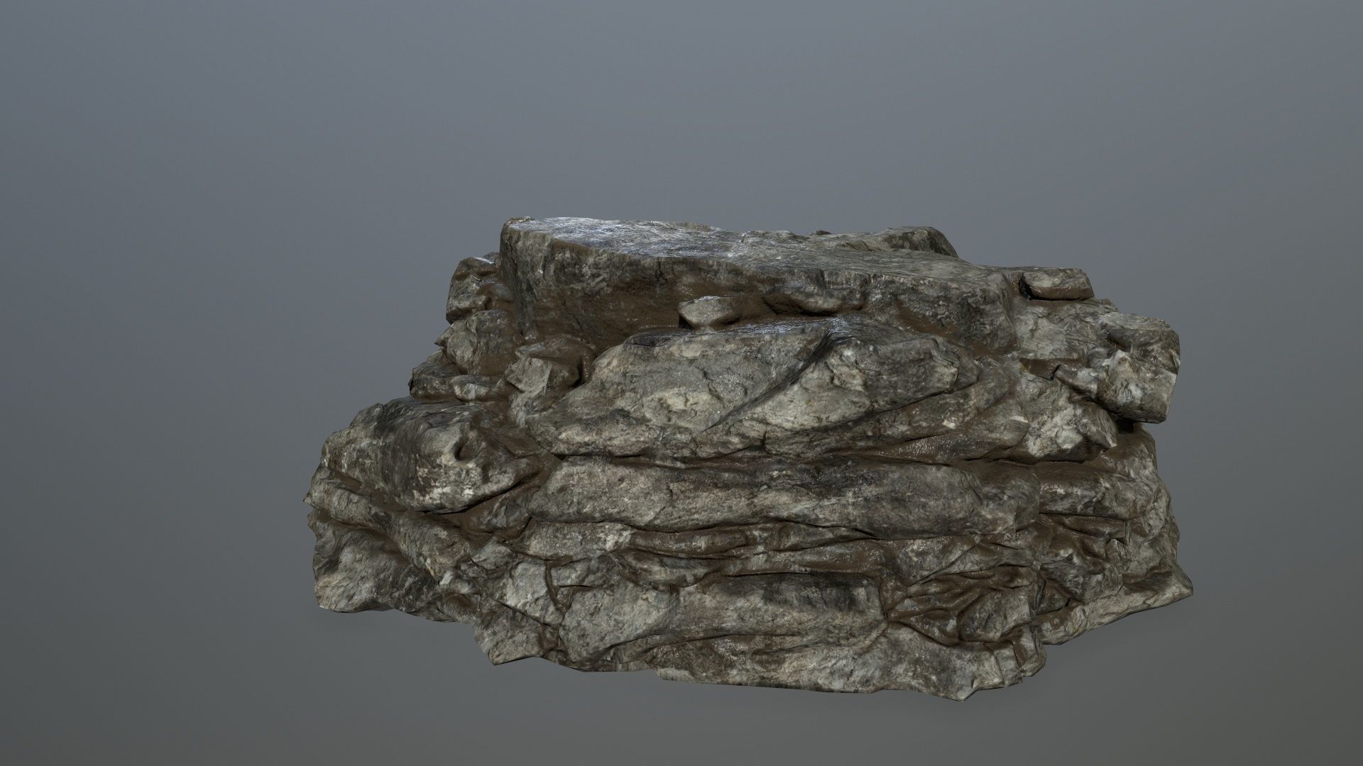 cliff rocks  Low-poly 3D model_28
