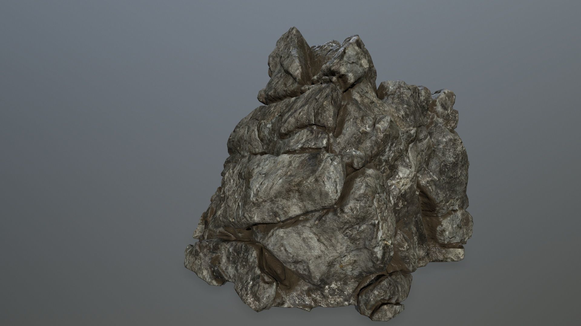 cliff rocks  Low-poly 3D model_21