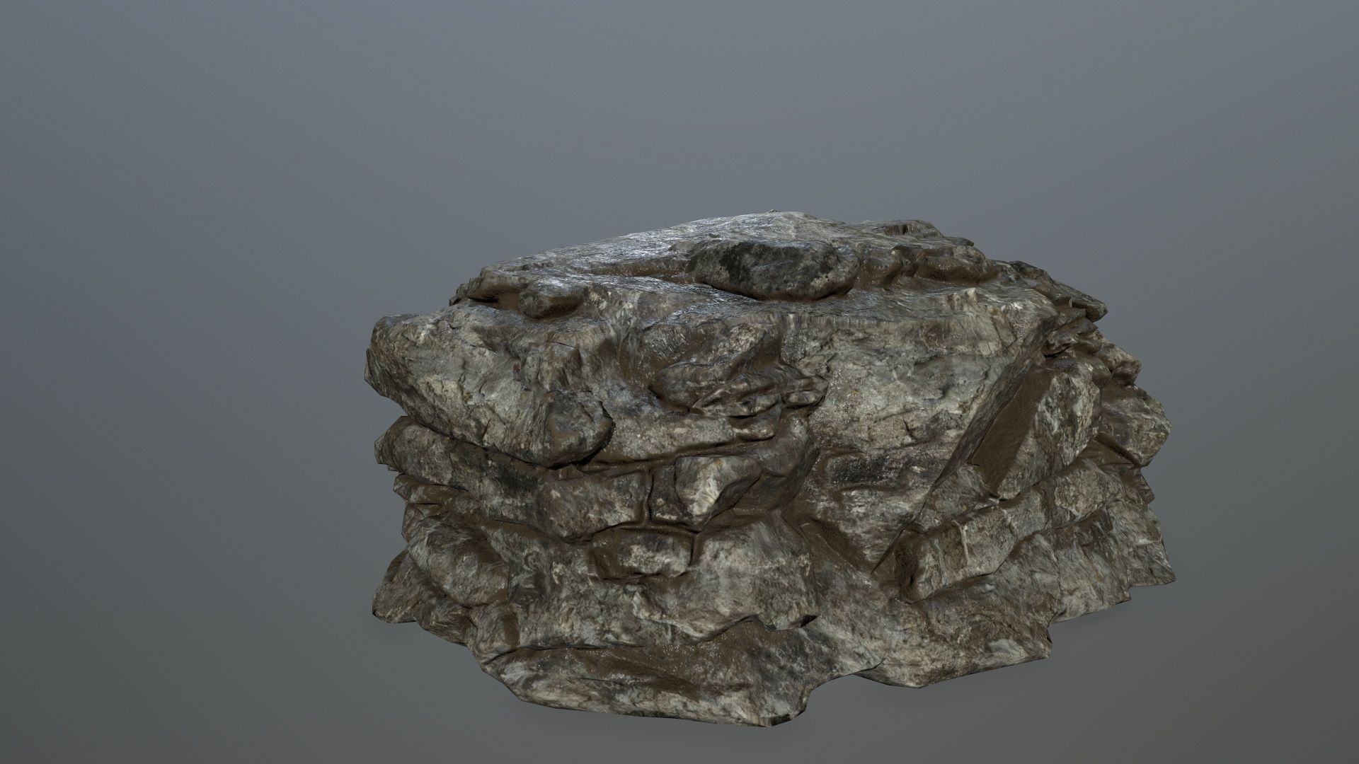 cliff rocks  Low-poly 3D model_26
