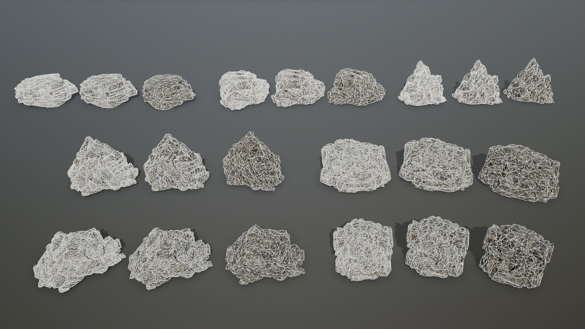 cliff rocks  Low-poly 3D model_31