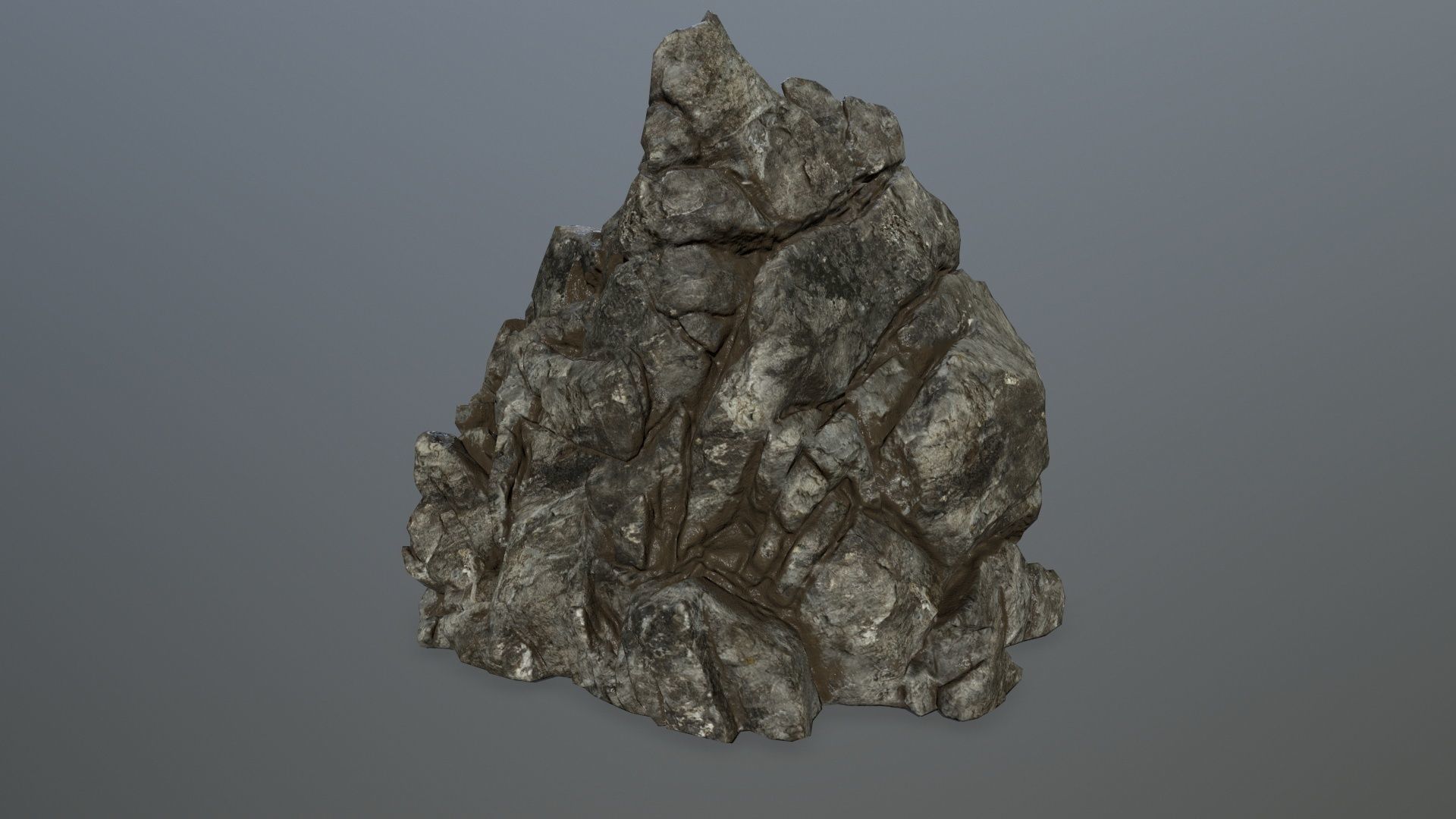 cliff rocks  Low-poly 3D model_8