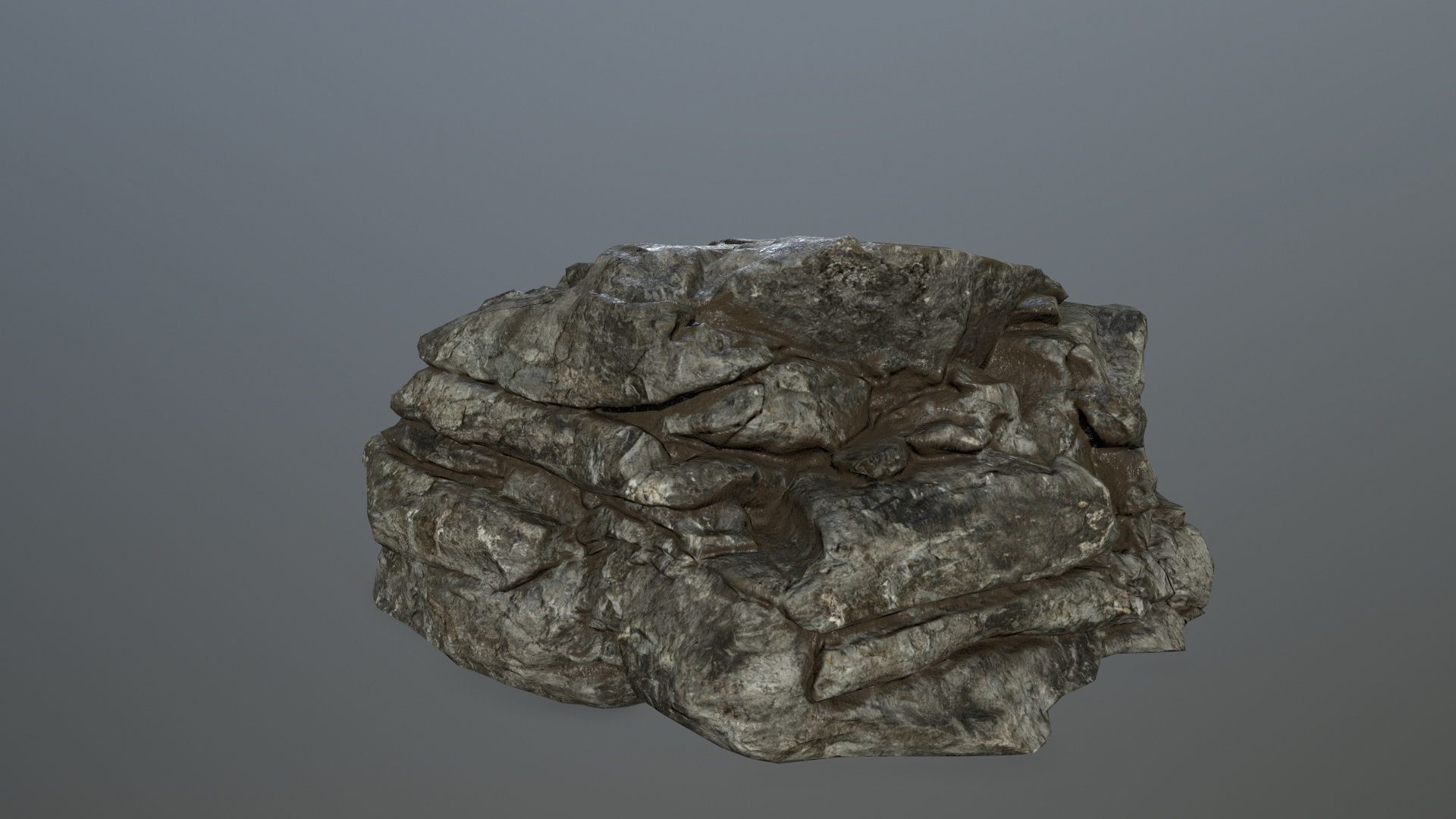 cliff rocks  Low-poly 3D model_29