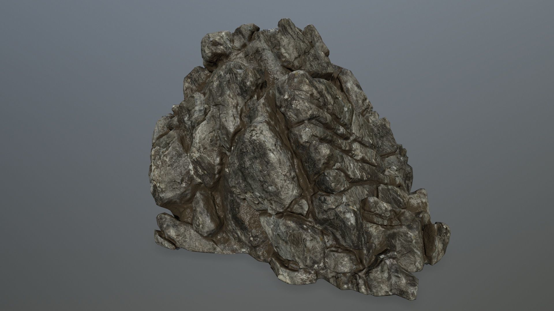 cliff rocks  Low-poly 3D model_25