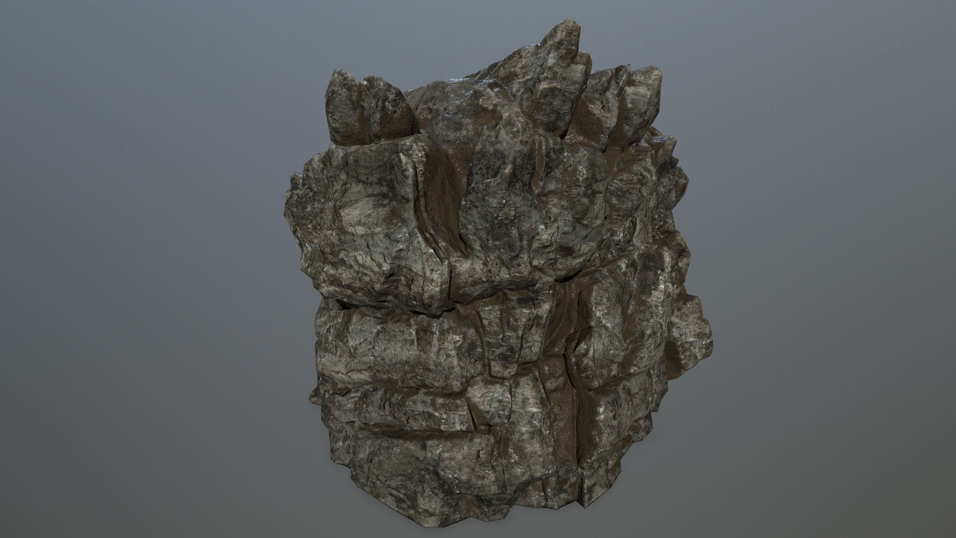 cliff rocks  Low-poly 3D model_18