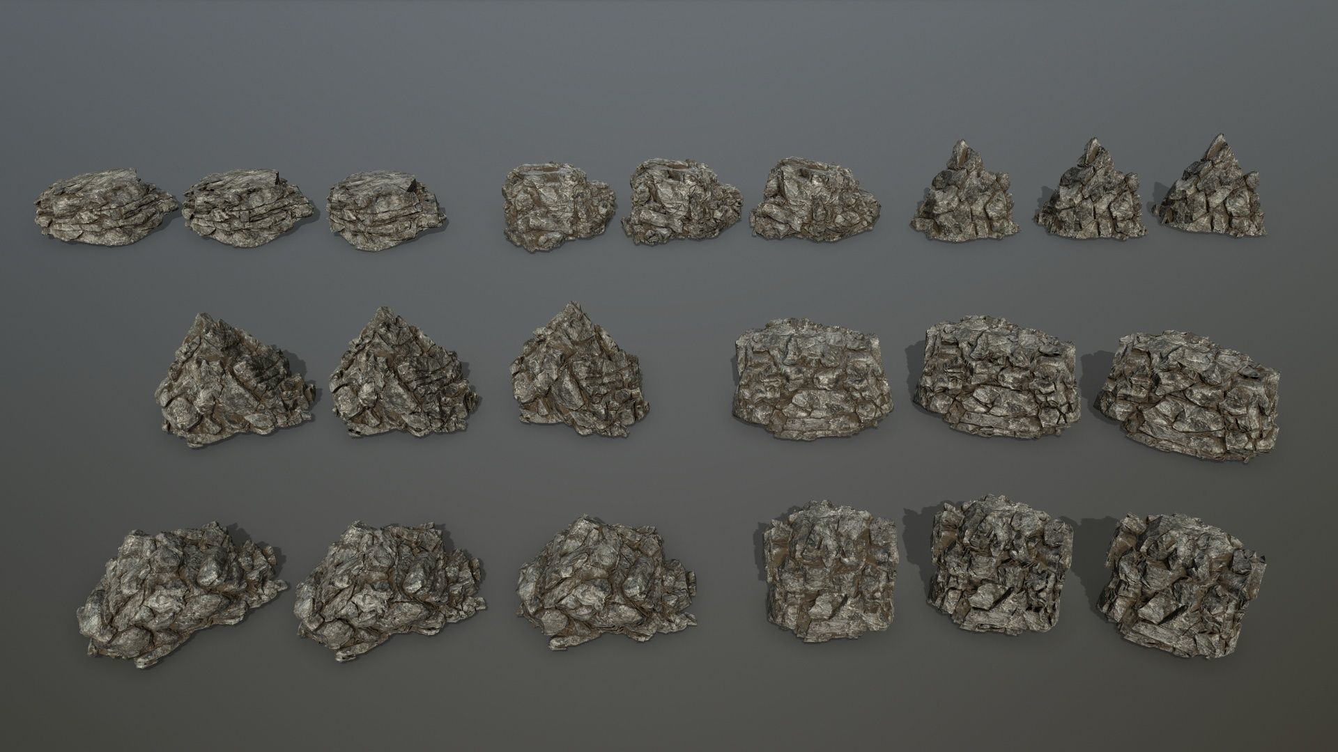 cliff rocks  Low-poly 3D model_30