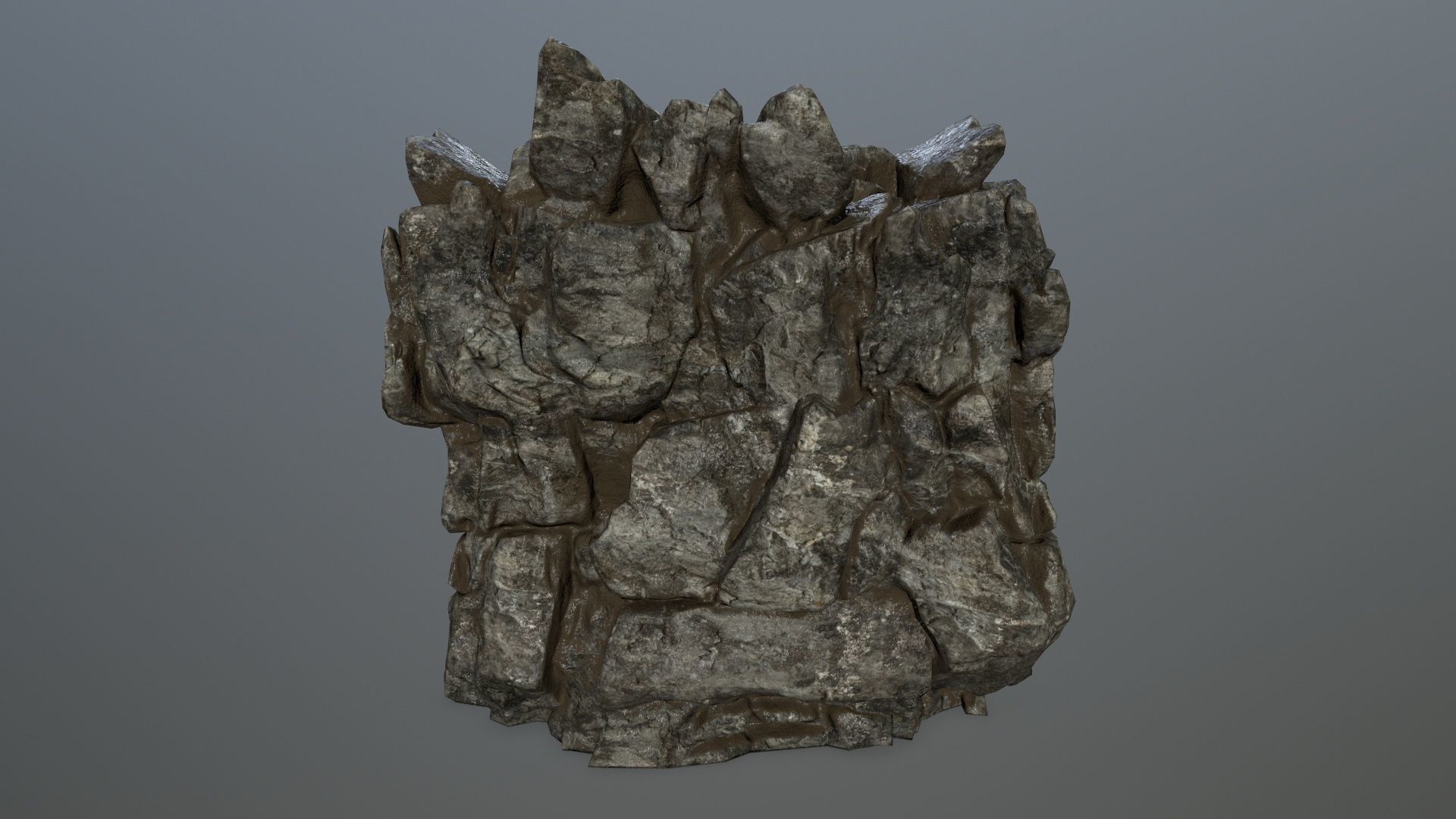 cliff rocks  Low-poly 3D model_17