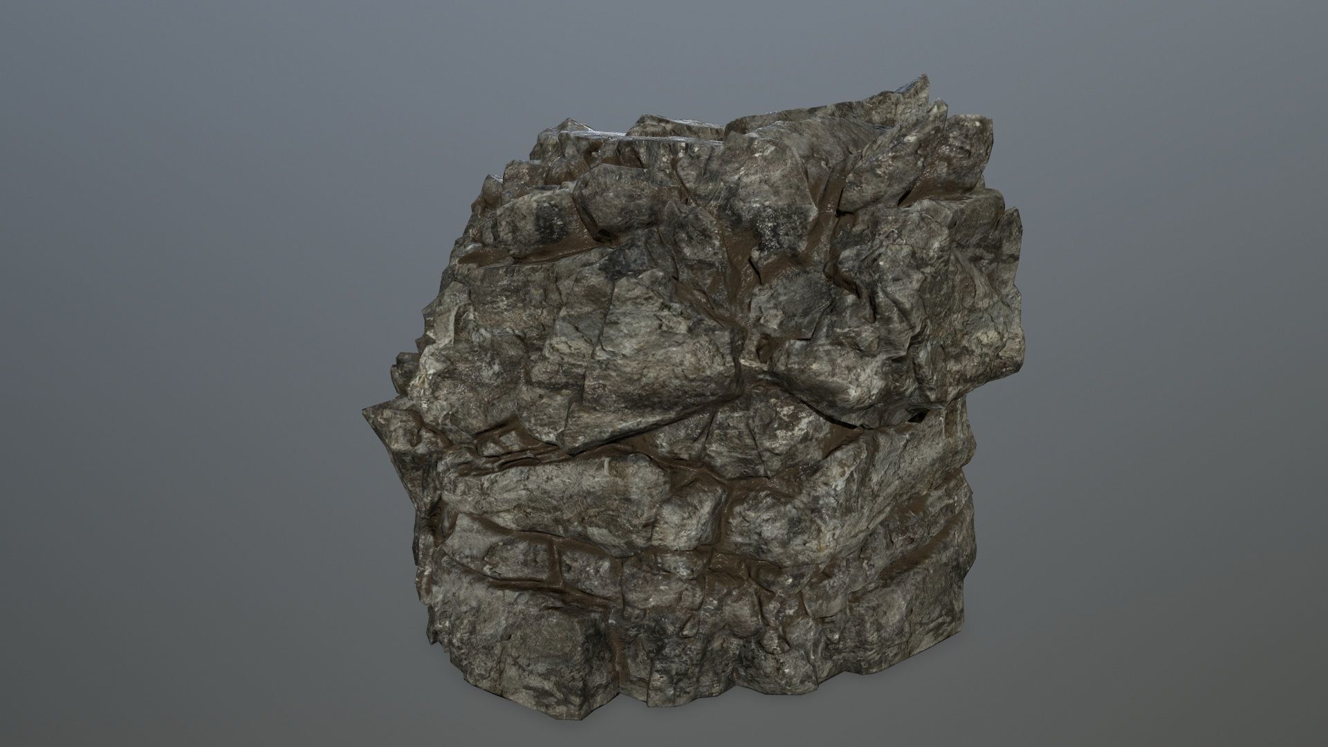cliff rocks  Low-poly 3D model_19