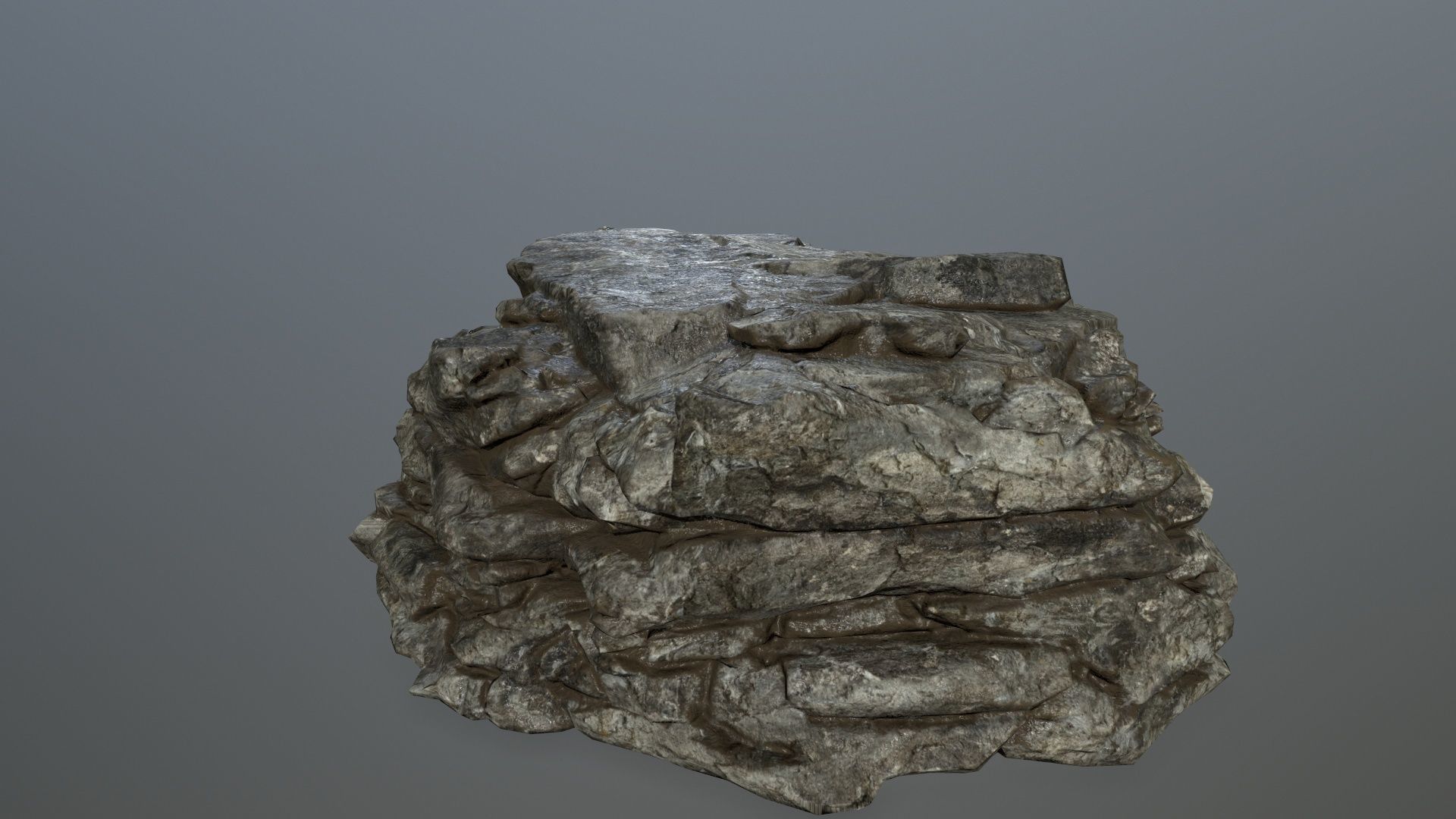 cliff rocks  Low-poly 3D model_27