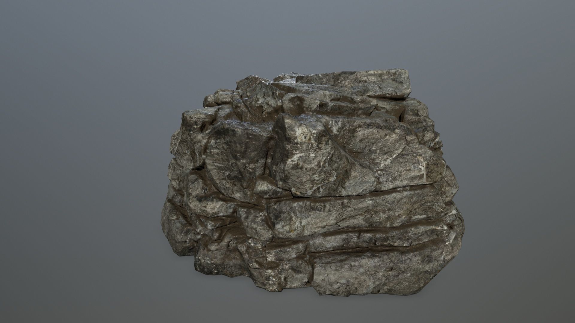 cliff rocks  Low-poly 3D model_15