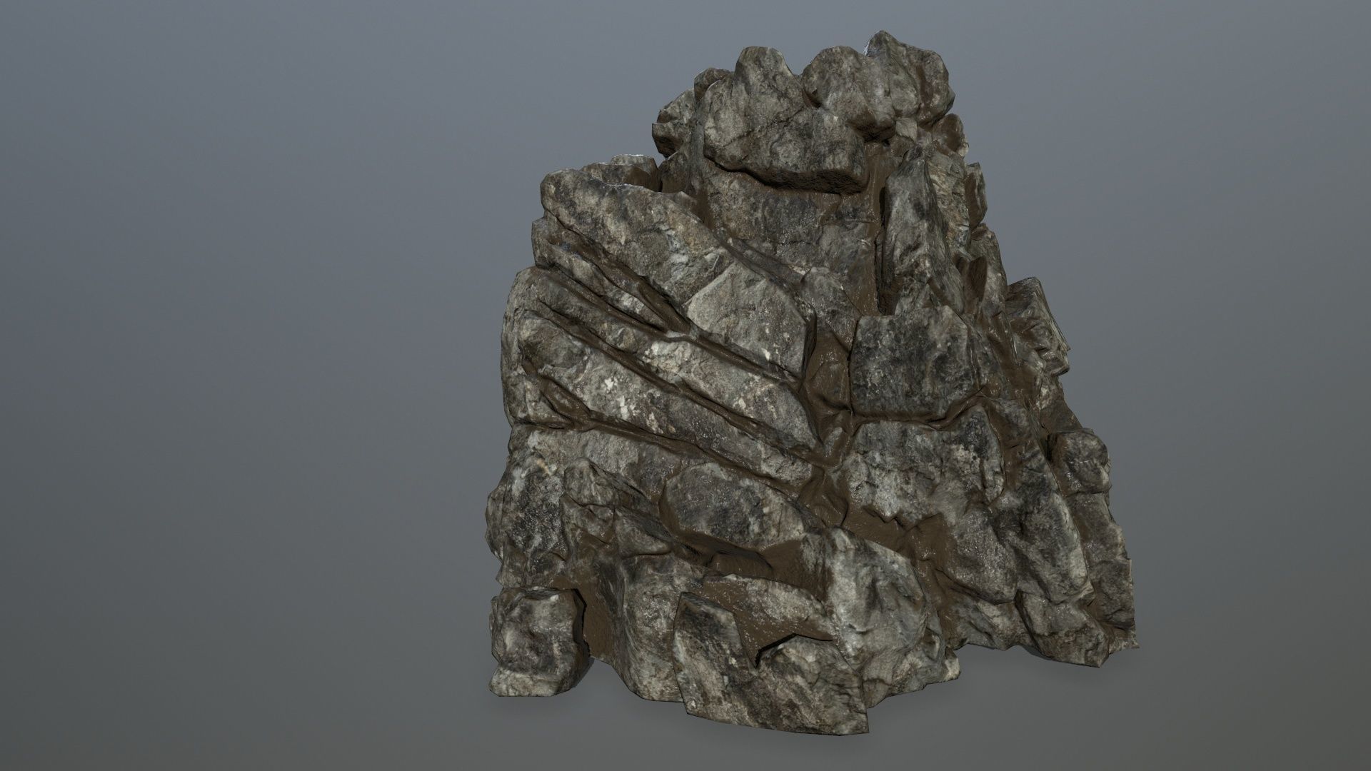 cliff rocks  Low-poly 3D model_24