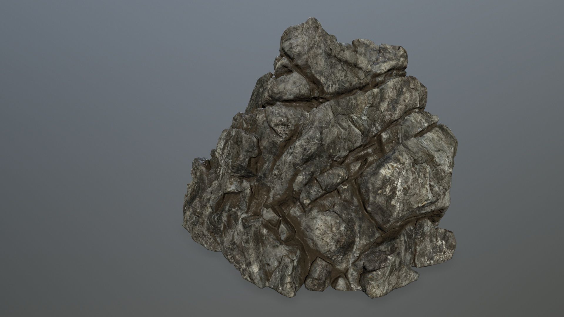 cliff rocks  Low-poly 3D model_22