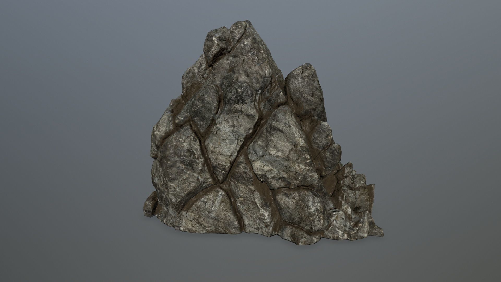 cliff rocks  Low-poly 3D model_6