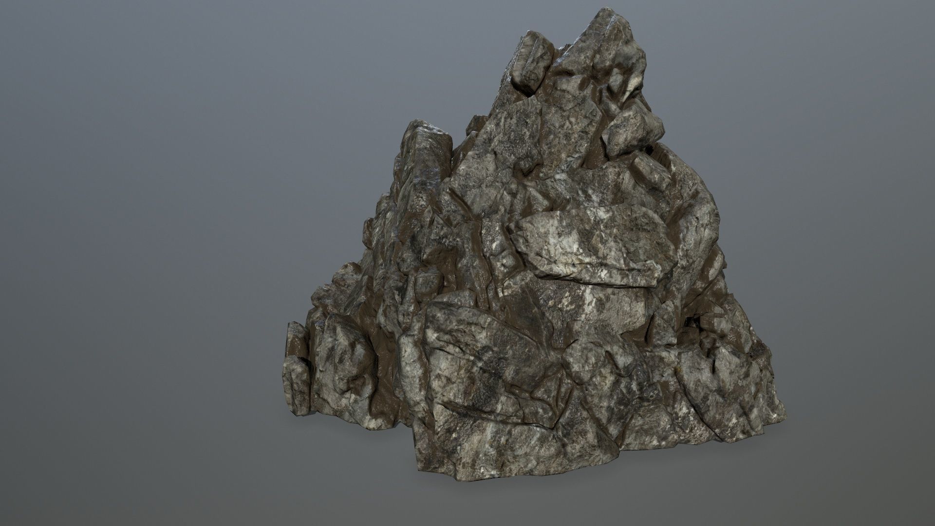 cliff rocks  Low-poly 3D model_23