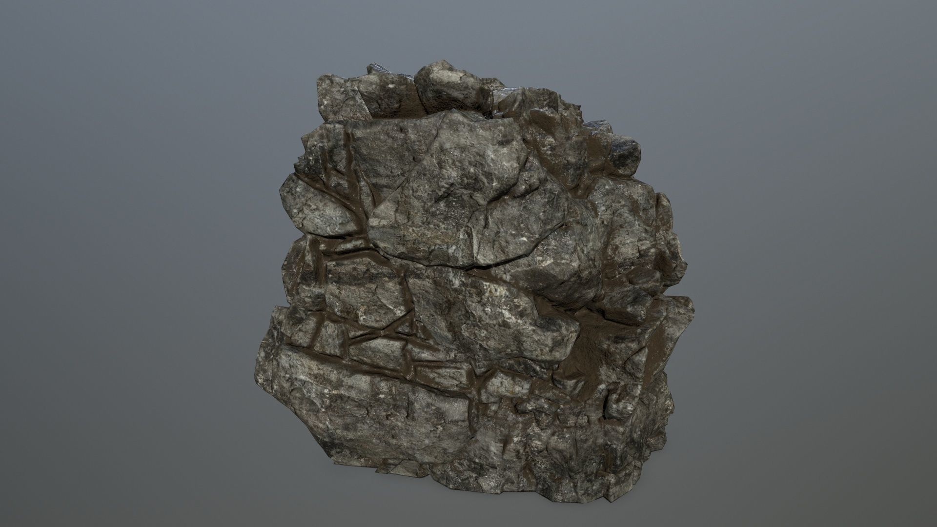 cliff rocks  Low-poly 3D model_20