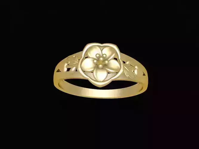 Classic Floral Pattern Ring for Women  1629
