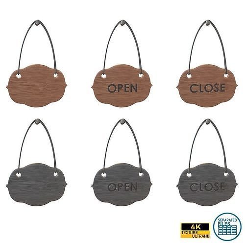 Sign Board Pack v1 01 Low-poly 3D model