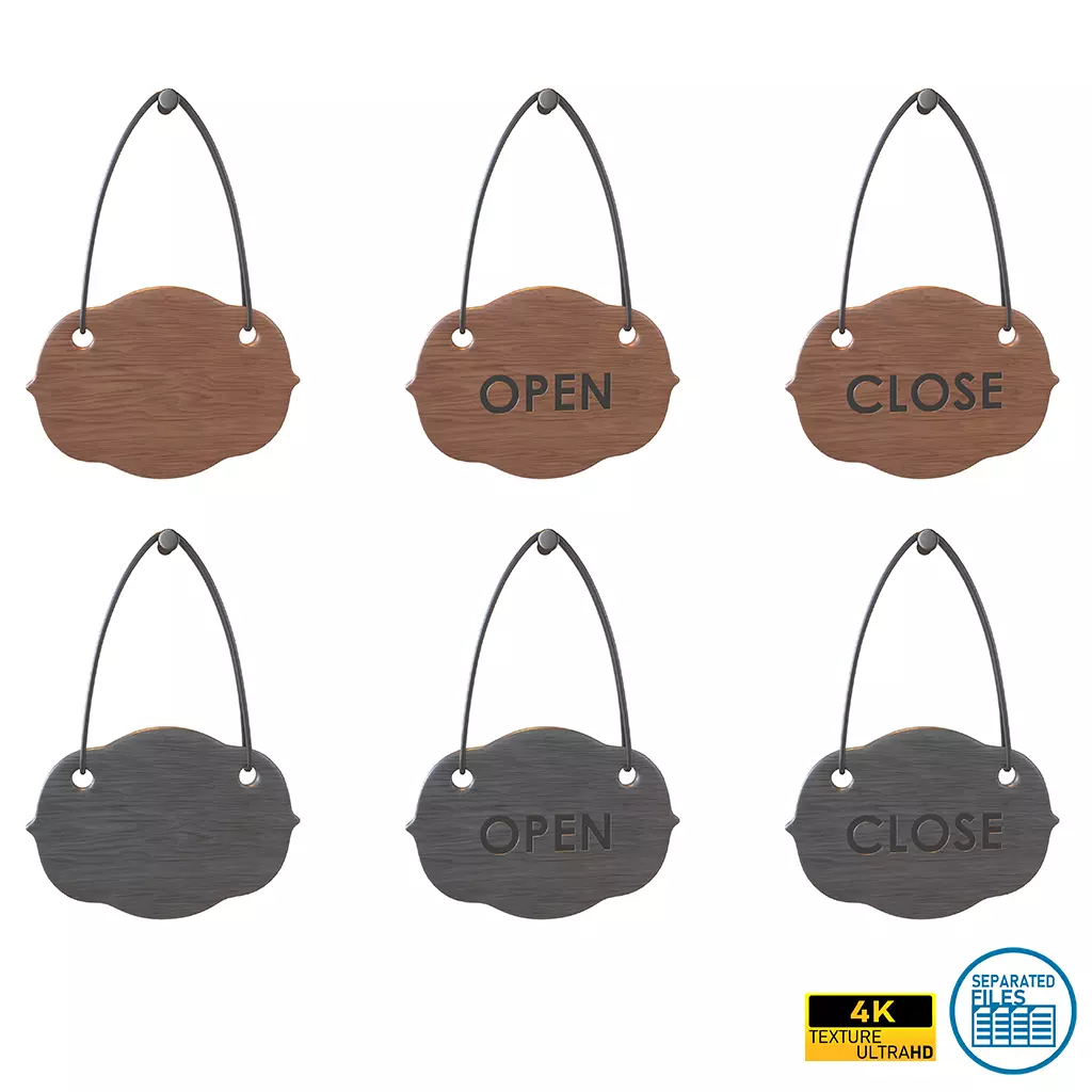 Sign Board Pack v1 01 Low-poly 3D model_0