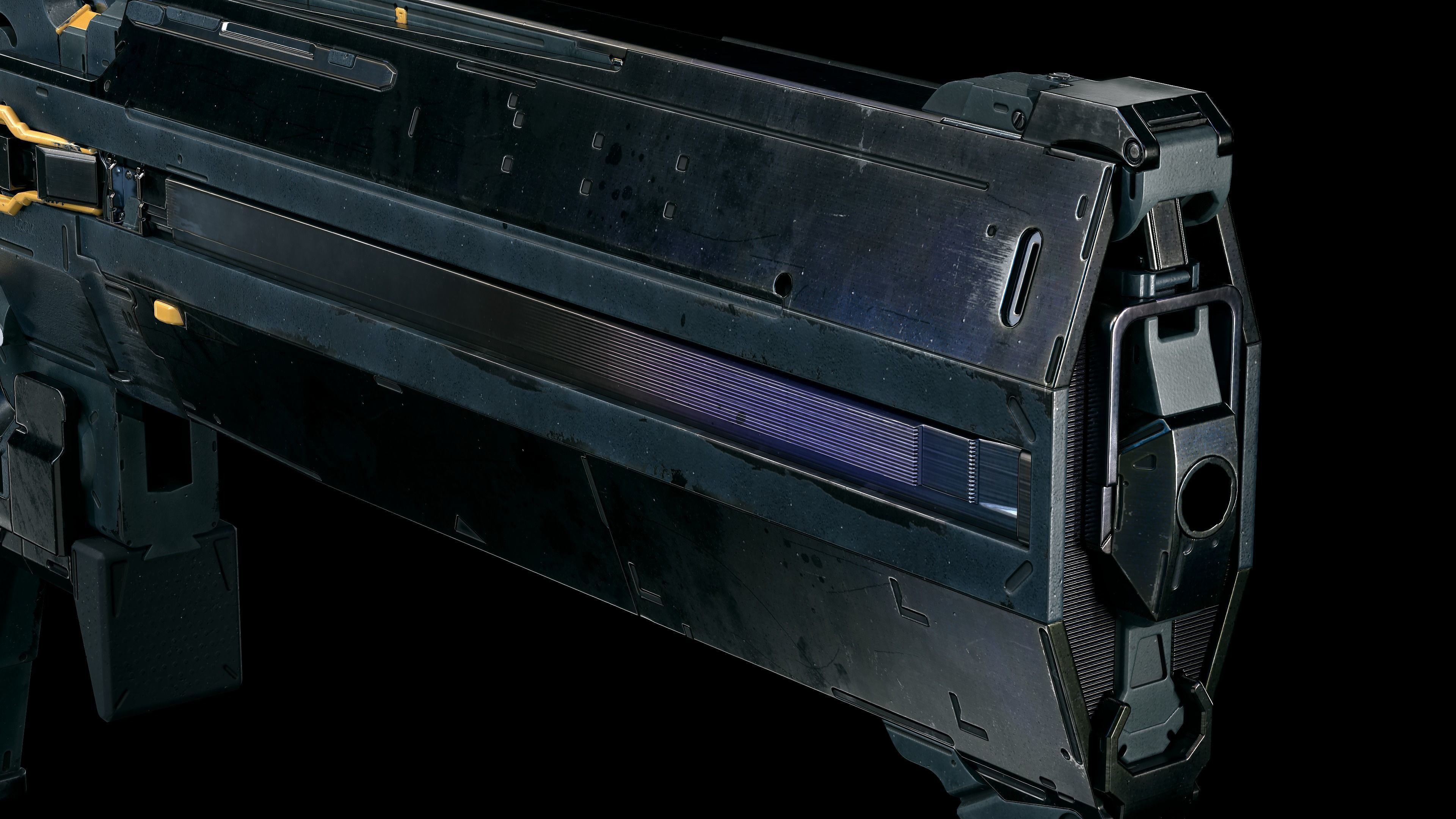 sci-fi rifle TDR V74  Low-poly 3D model_6