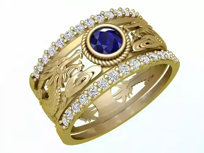 Double Dragon ring - Dragon ring