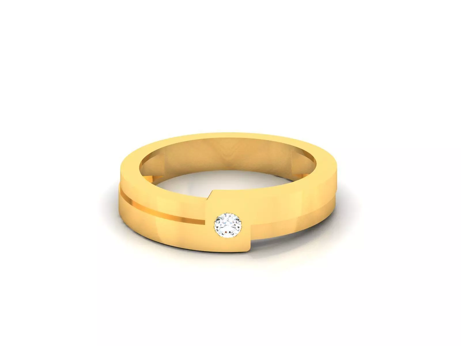 Women band ring 3dm stl render 3D print model_0
