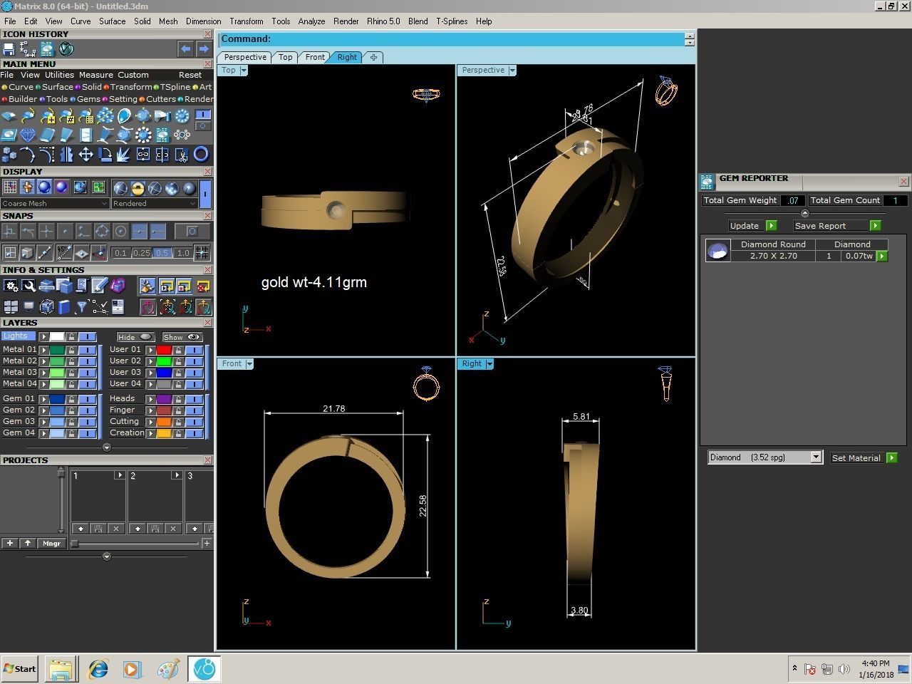 Women band ring 3dm stl render 3D print model_8