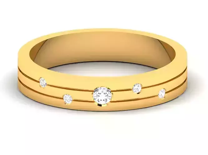 Women band ring 3dm stl render