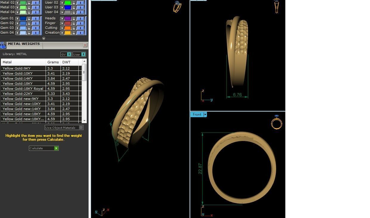 Women ring 3dm stl render detail 3D print model_4