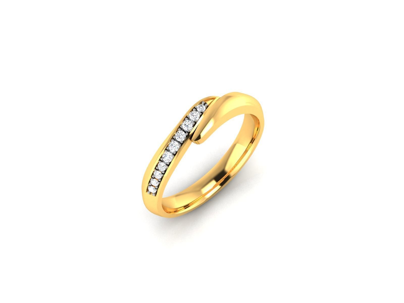 Women band ring 3dm stl render 3D print model_2