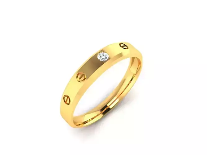 Women band ring 3dm stl render