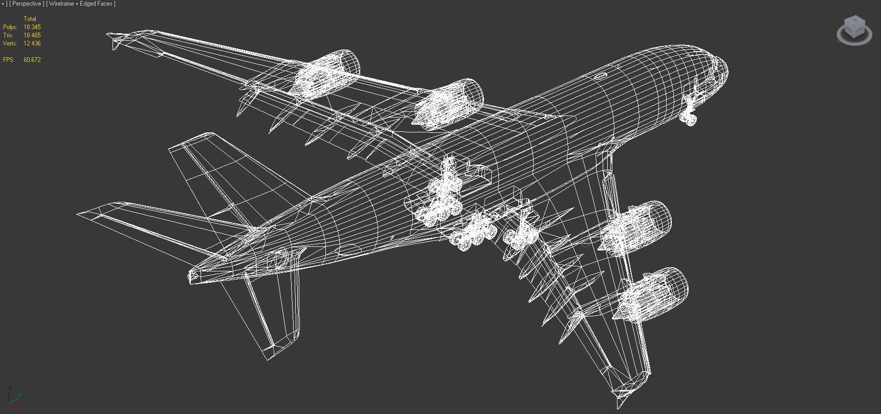 Airbus A380-8 Emirates airlines Expo 2020 livery Low-poly 3D model_12