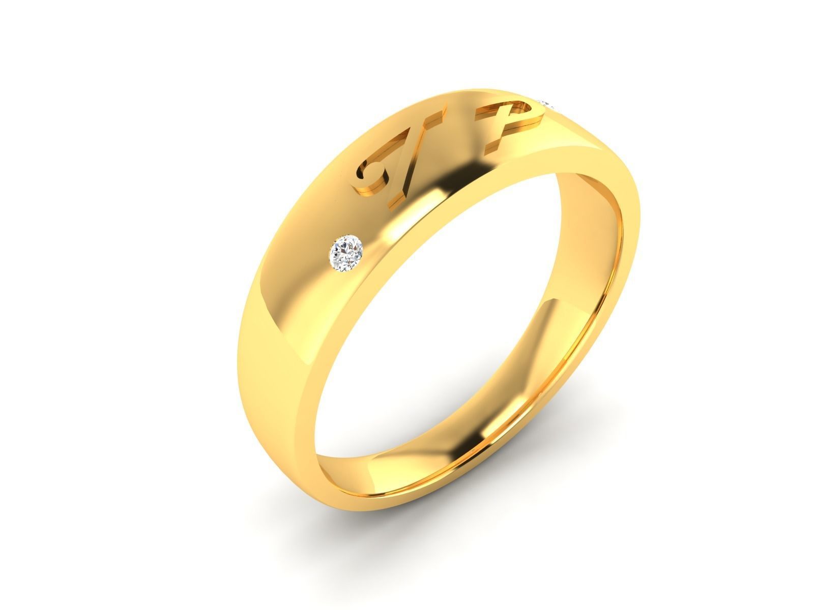 Women band ring 3dm stl render 3D print model_2