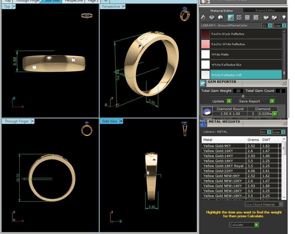 Women band ring 3dm stl render 3D print model_8