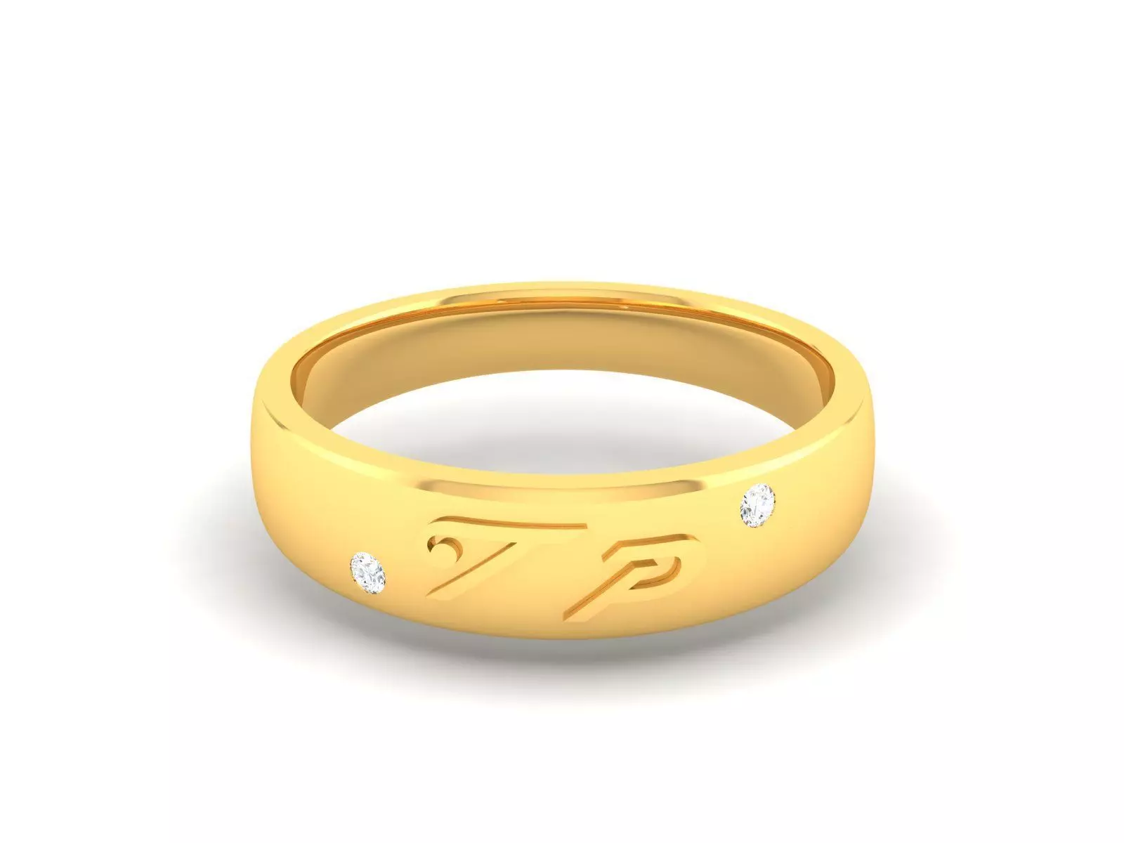 Women band ring 3dm stl render 3D print model_0