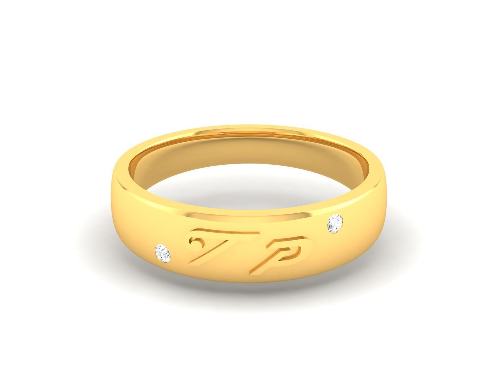 Women band ring 3dm stl render 3D print model_7