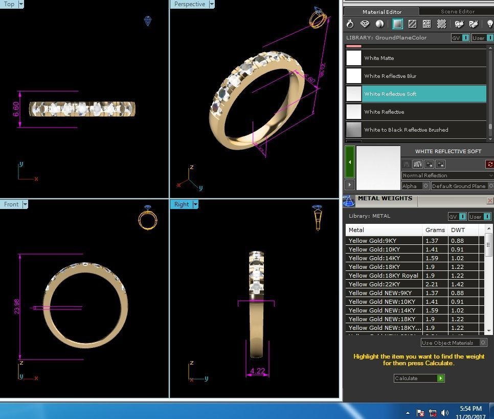 Women band ring 3dm stl render 3D print model_4