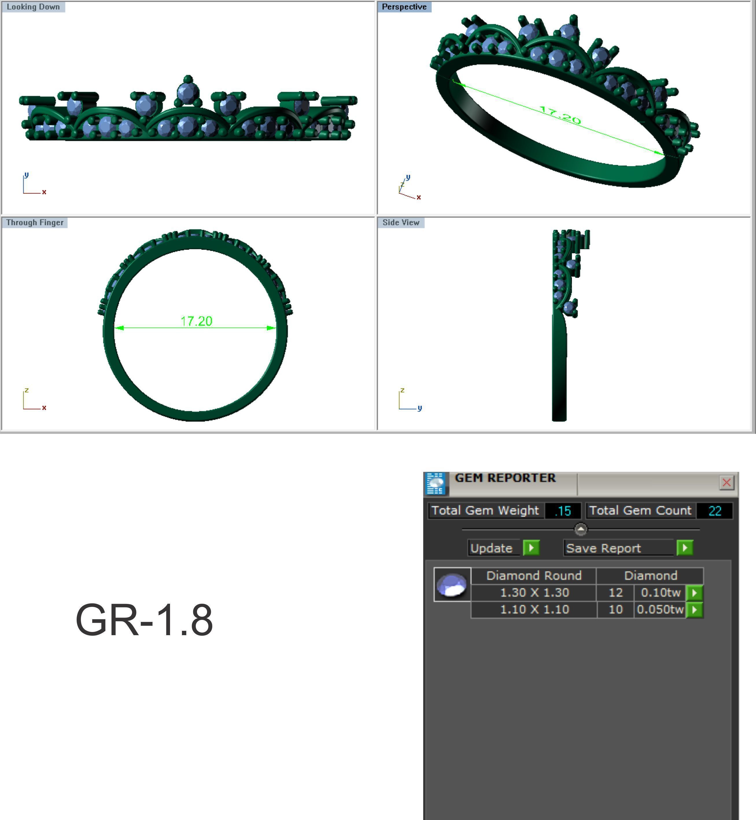 Women band ring 3dm stl render detail 3D print model_8