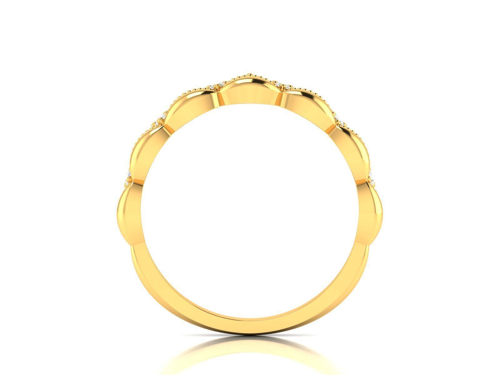 Women band ring 3dm stl render 3D print model_3