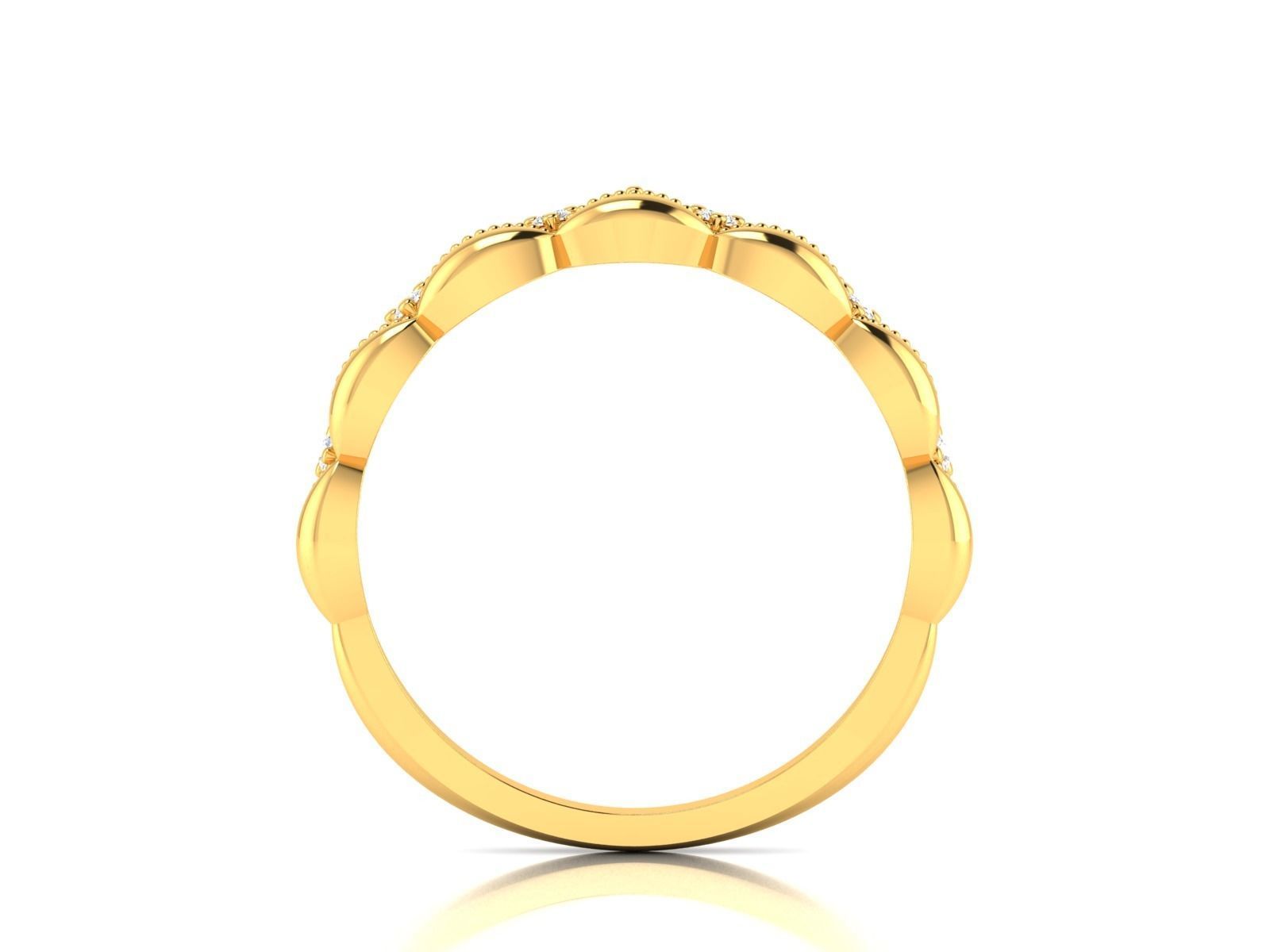 Women band ring 3dm stl render 3D print model_4