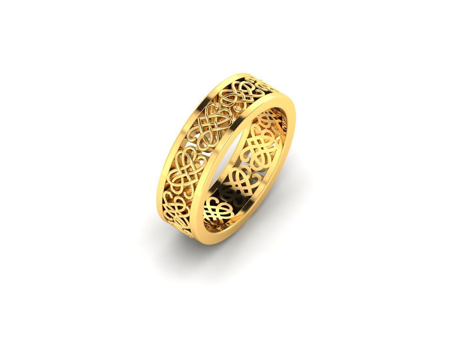 Women band ring 3dm stl render 3D print model_8