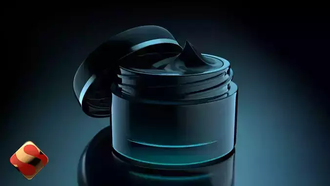 Creme Jar v001 3D model