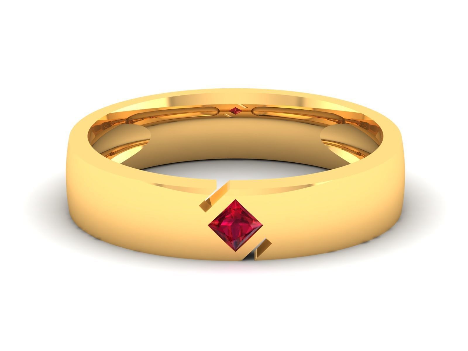 Women band ring 3dm stl render 3D print model_8